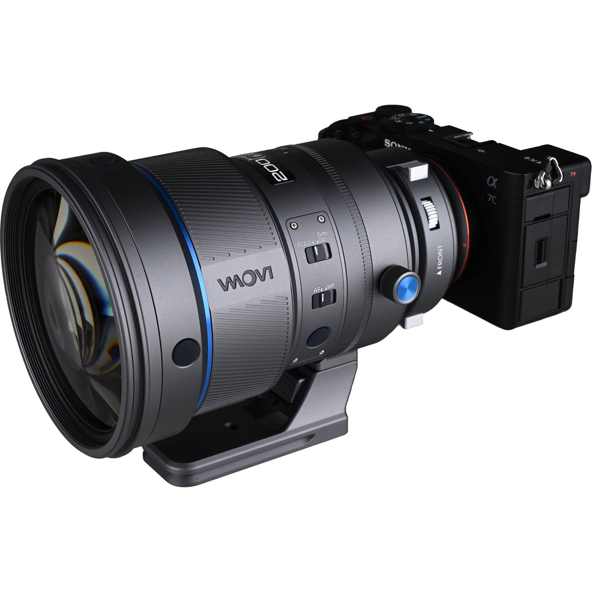 Lente Venus Optics 200mm f/2 AF FF Telephoto Prime (Gris) - contenido de la caja
