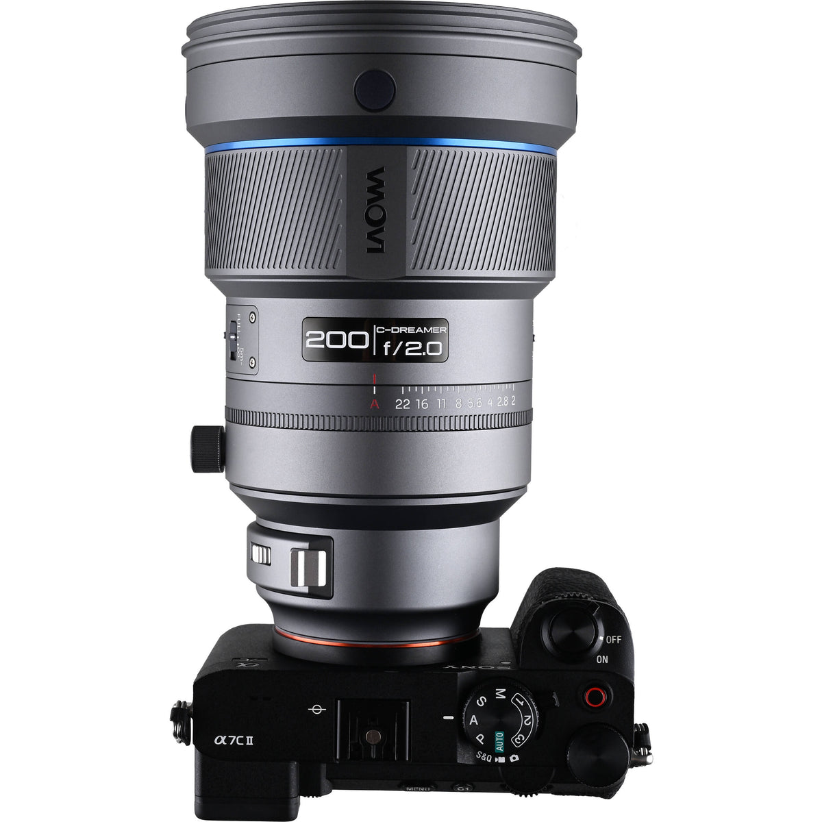Lente Venus Optics 200mm f/2 AF FF Telephoto Prime (Gris) - en uso