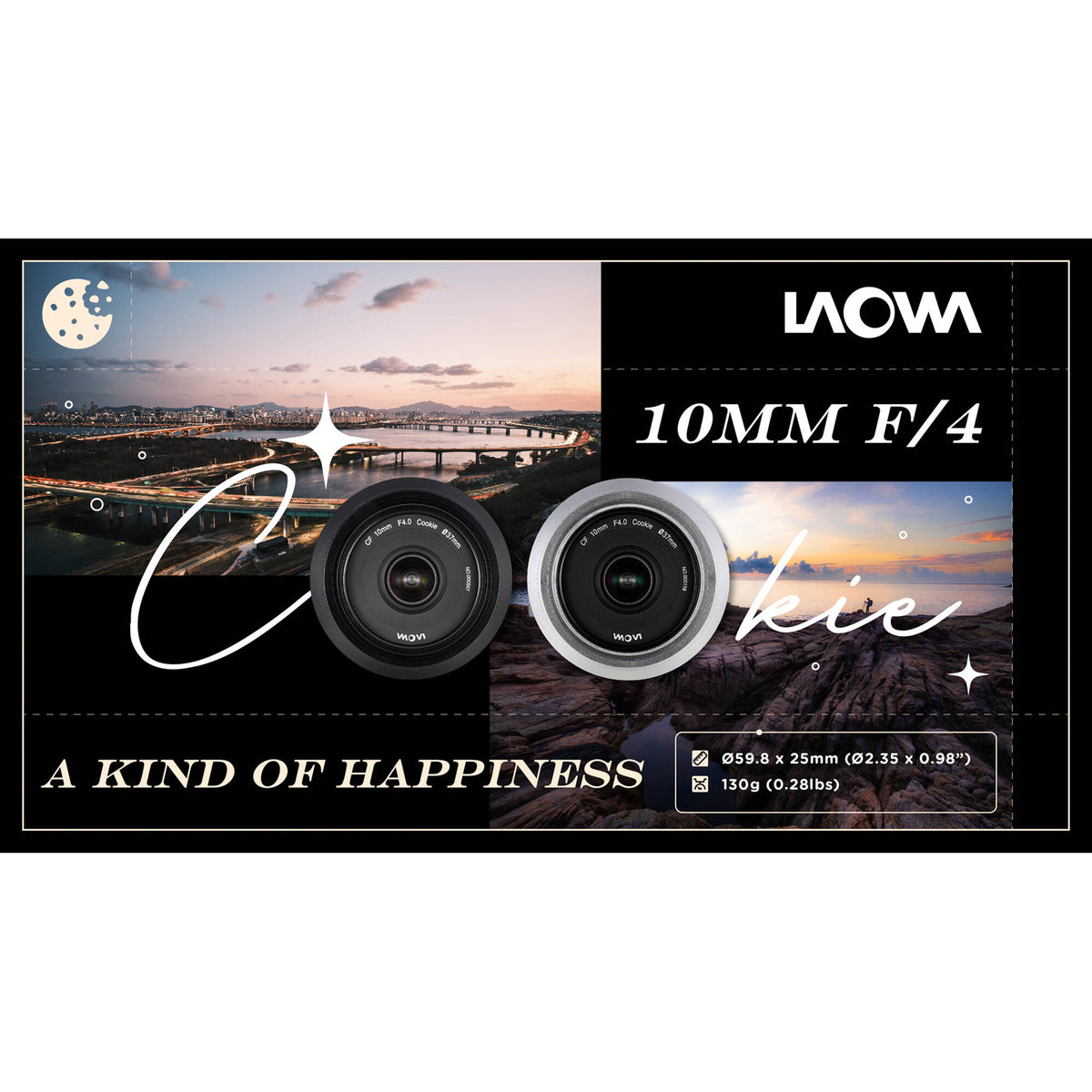Lente Venus Optics Laowa 10mm f/4 Cookie (Plateado) - en uso
