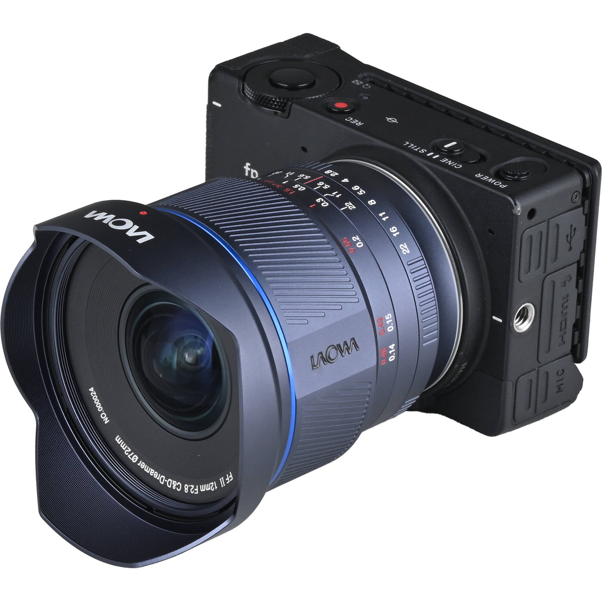 Lente Venus Optics Laowa 12mm f/2.8 Lite Zero-D MF (5-Blade Aperture) - contenido de la caja