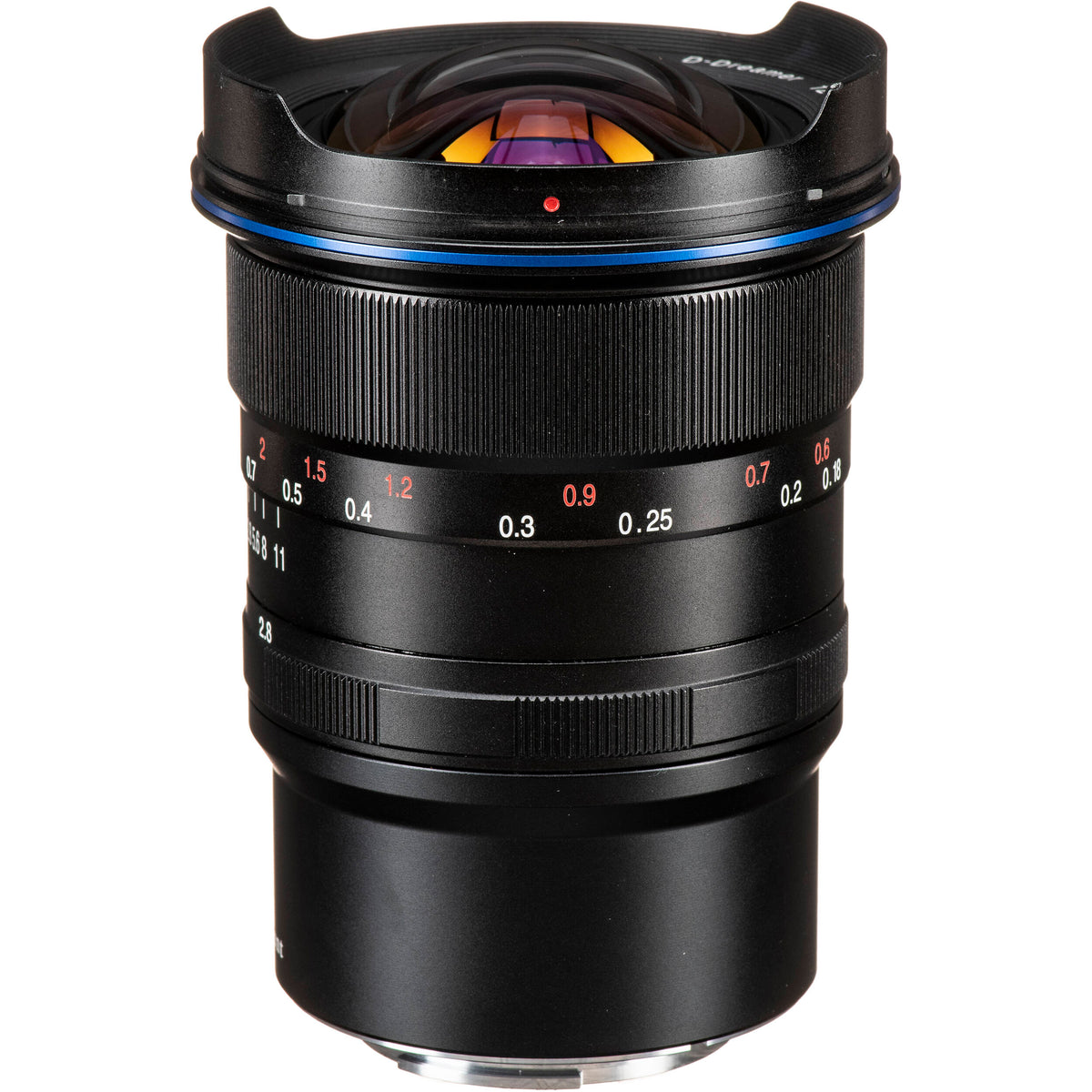 Lente Venus Optics Laowa 12mm f/2.8 Zero-D - vista frontal