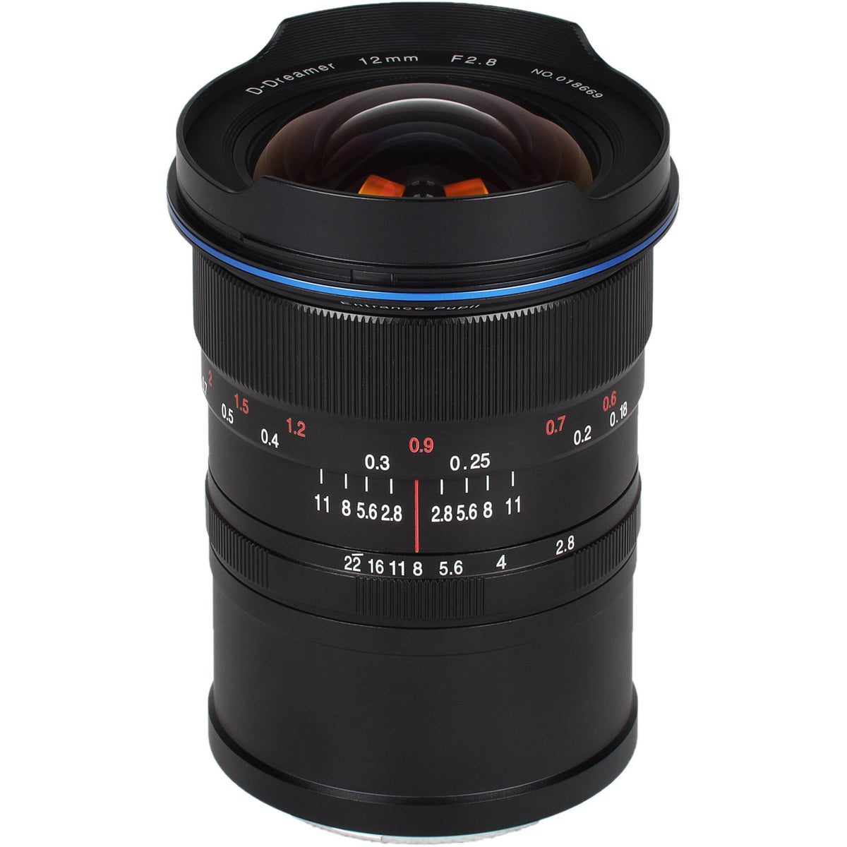 Lente Venus Optics Laowa 12mm f/2.8 Zero-D - vista frontal
