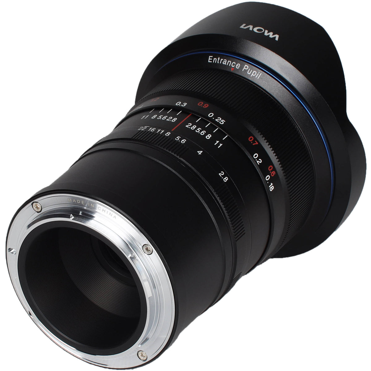 Lente Venus Optics Laowa 12mm f/2.8 Zero-D - puertos y conexiones