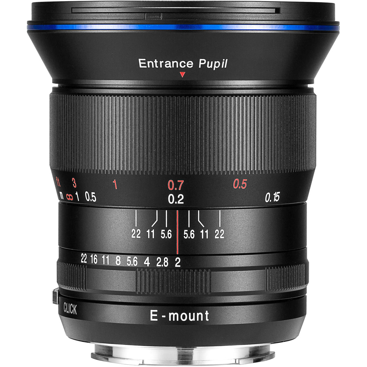 Lente Venus Optics Laowa 15mm f/2 FE Zero-D - vista lateral