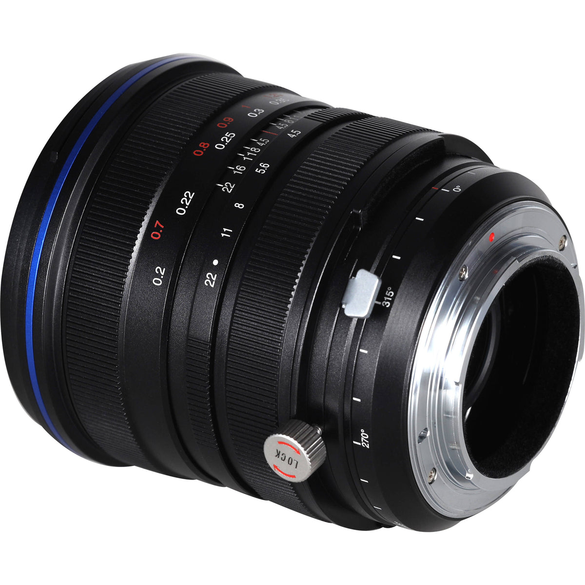 Lente Venus Optics Laowa 15mm f/4.5 Zero-D Shift - puertos y conexiones
