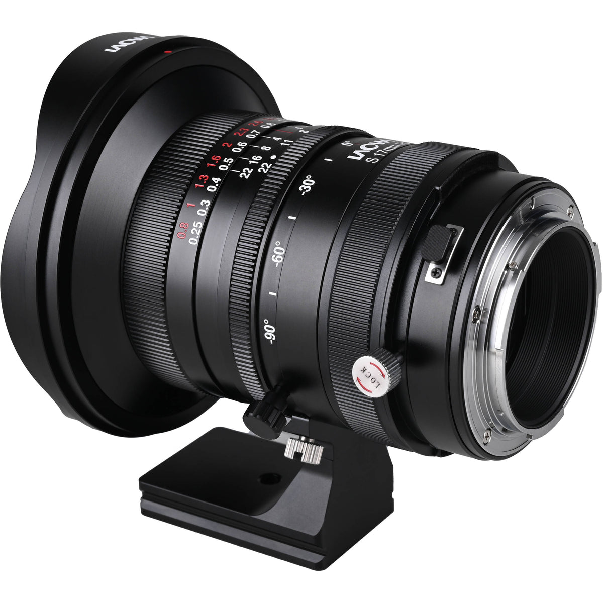 Lente Venus Optics Laowa 17mm f/4 Zero-D Shift - vista lateral