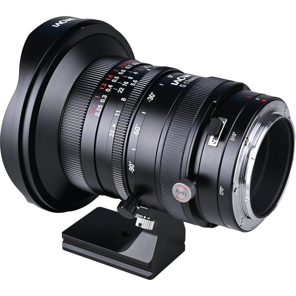 Lente Venus Optics Laowa 17mm f/4 Zero-D Shift - vista lateral