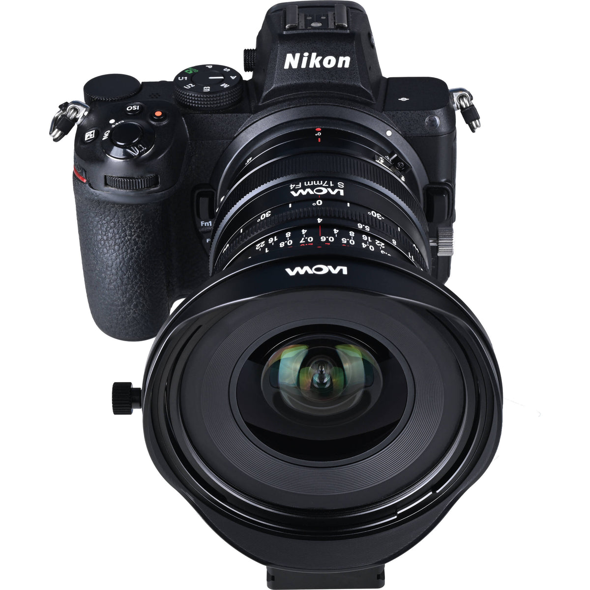 Lente Venus Optics Laowa 17mm f/4 Zero-D Shift - puertos y conexiones