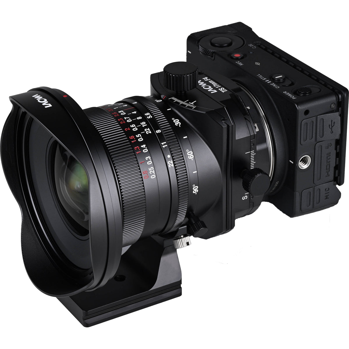 Lente Venus Optics Laowa 17mm f/4 Zero-D Tilt-Shift - contenido de la caja