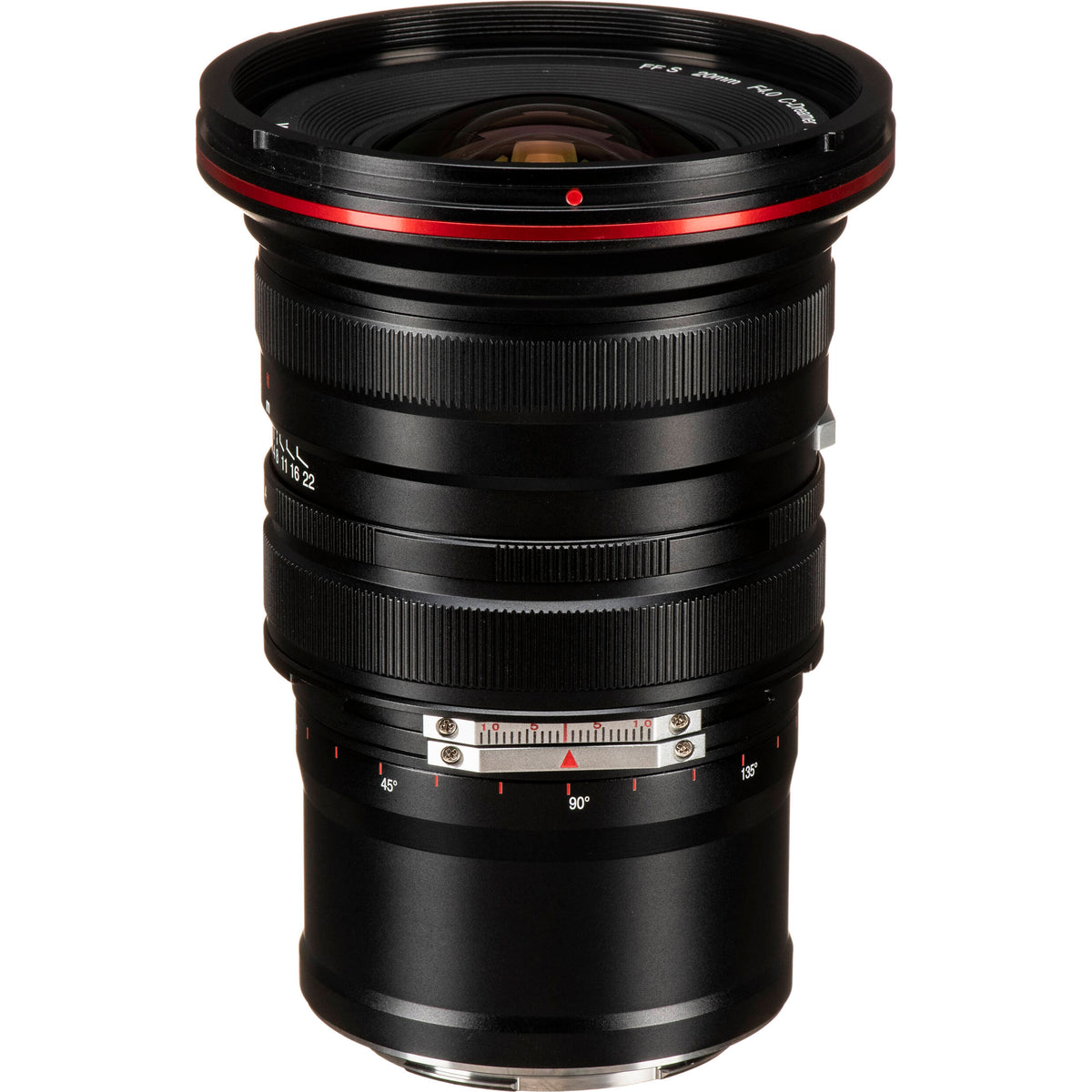 Lente Venus Optics Laowa 20mm f/4 Zero-D Shift - vista frontal
