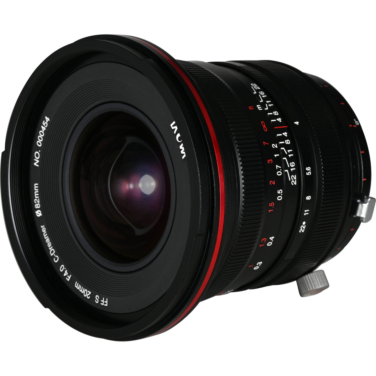 Lente Venus Optics Laowa 20mm f/4 Zero-D Shift - vista trasera