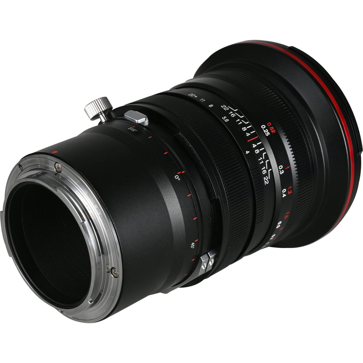 Lente Venus Optics Laowa 20mm f/4 Zero-D Shift - vista lateral