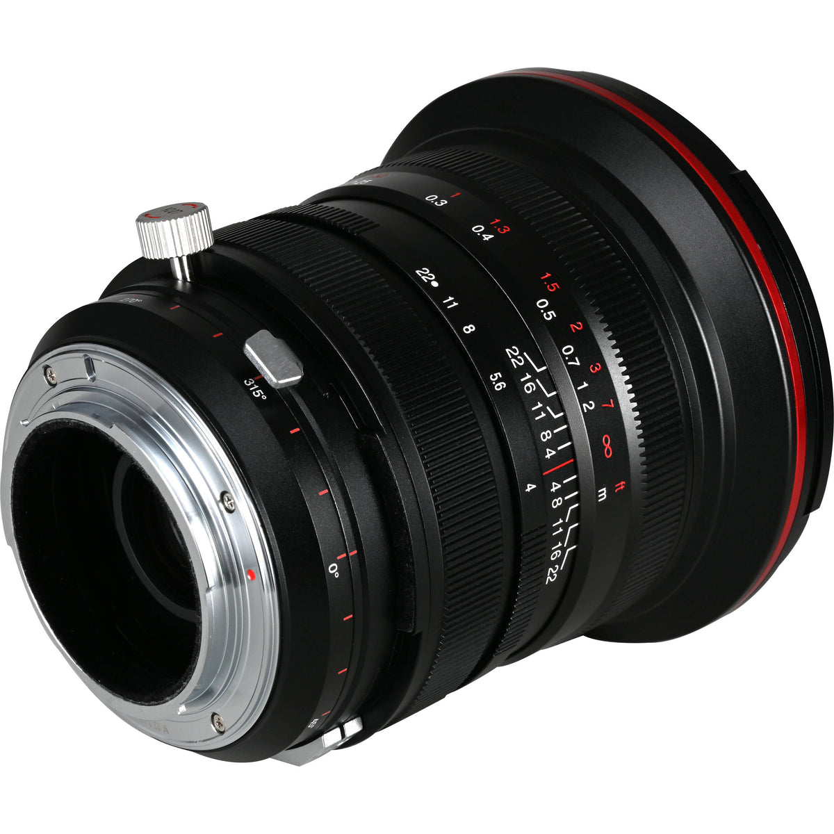 Lente Venus Optics Laowa 20mm f/4 Zero-D Shift - vista lateral