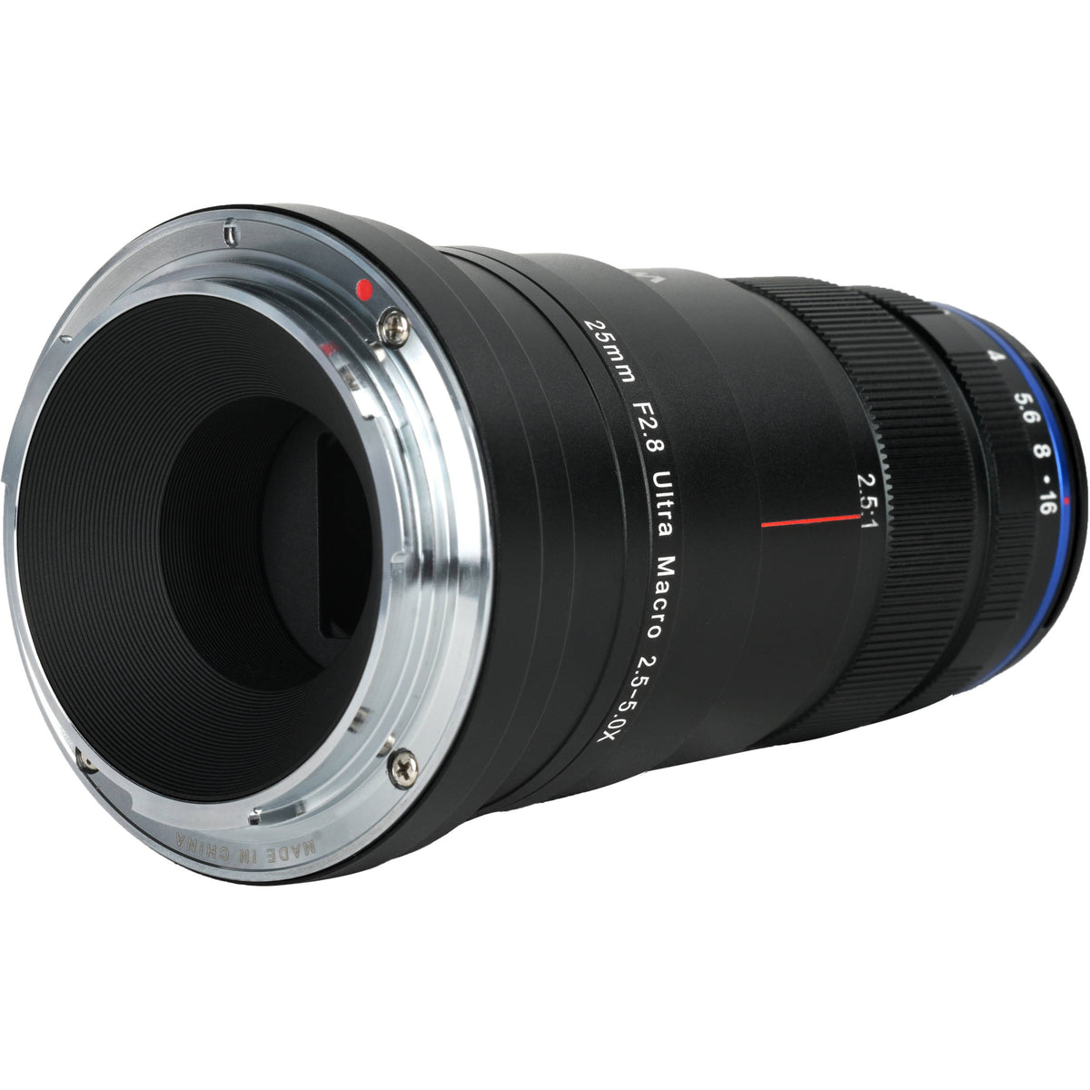 Lente Venus Optics Laowa 25mm f/2.8 2.5-5X Ultra Macro - puertos y conexiones