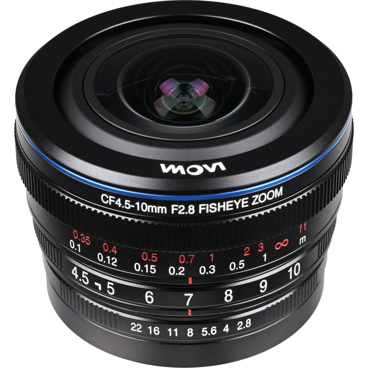 Lente Venus Optics Laowa 4.5-10mm f/2.8 CF Zoom Fisheye - vista frontal