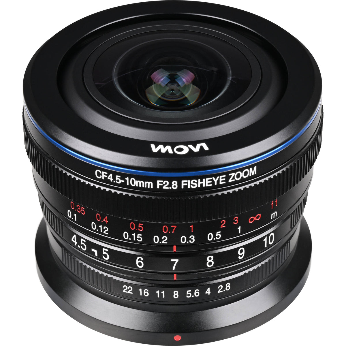 Lente Venus Optics Laowa 4.5-10mm f/2.8 CF Zoom Fisheye - vista frontal