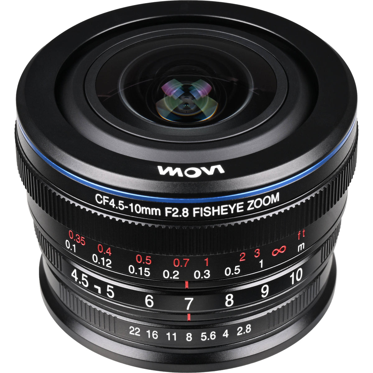 Lente Venus Optics Laowa 4.5-10mm f/2.8 CF Zoom Fisheye - vista frontal