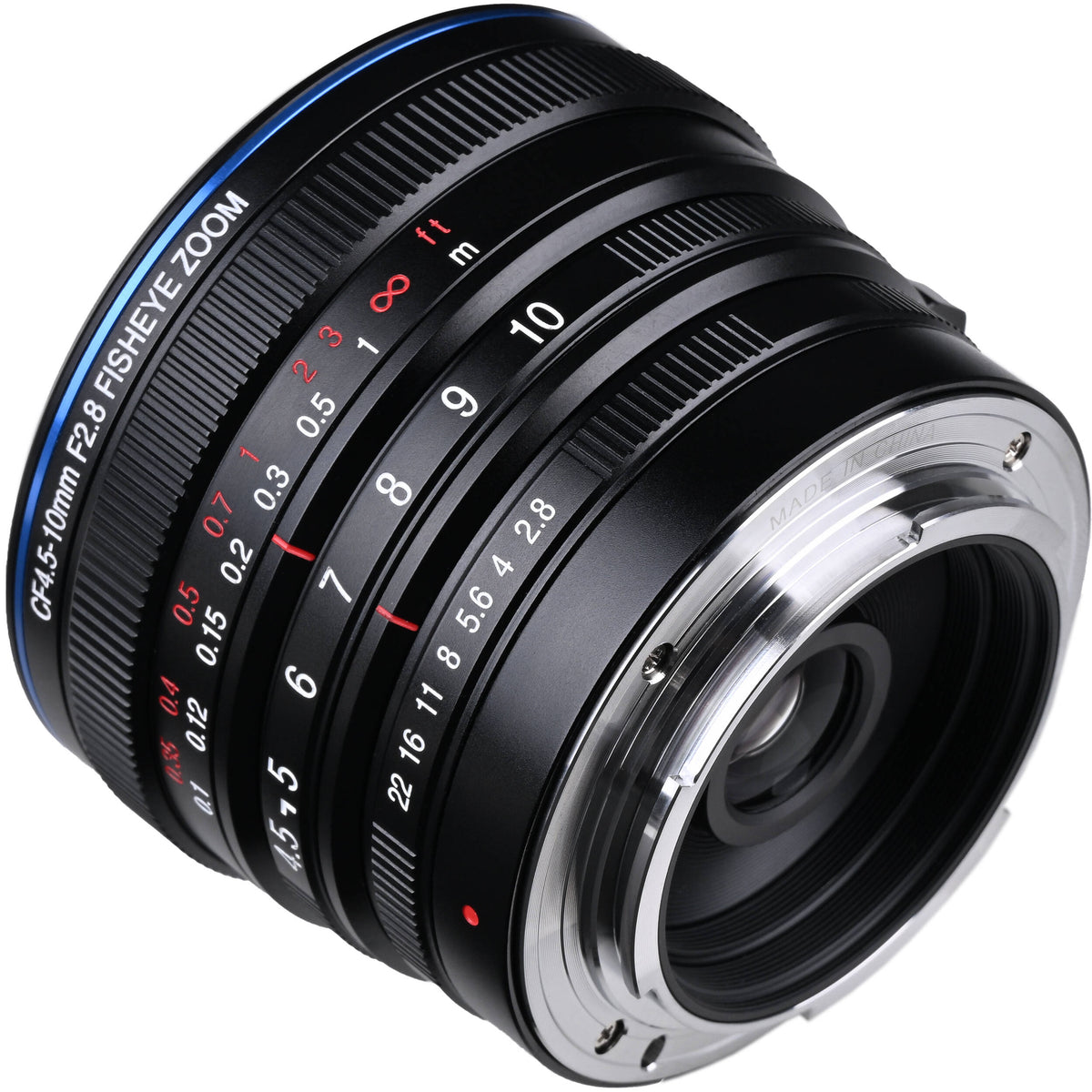 Lente Venus Optics Laowa 4.5-10mm f/2.8 CF Zoom Fisheye - vista lateral