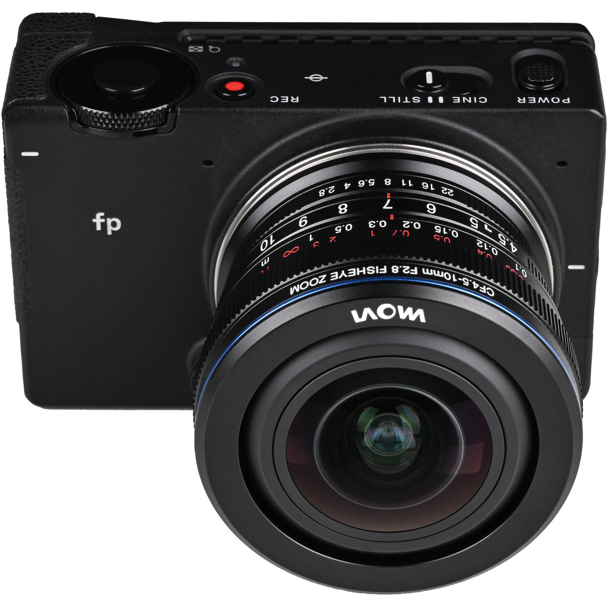 Lente Venus Optics Laowa 4.5-10mm f/2.8 CF Zoom Fisheye - puertos y conexiones