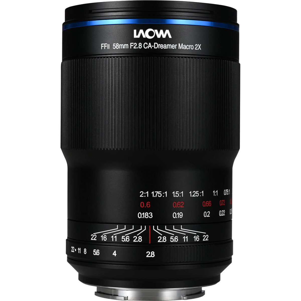 Lente Venus Optics Laowa 58mm f/2.8 2X Ultra-Macro APO - vista frontal