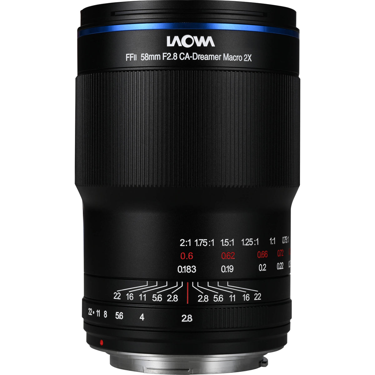 Lente Venus Optics Laowa 58mm f/2.8 2X Ultra-Macro APO - vista frontal
