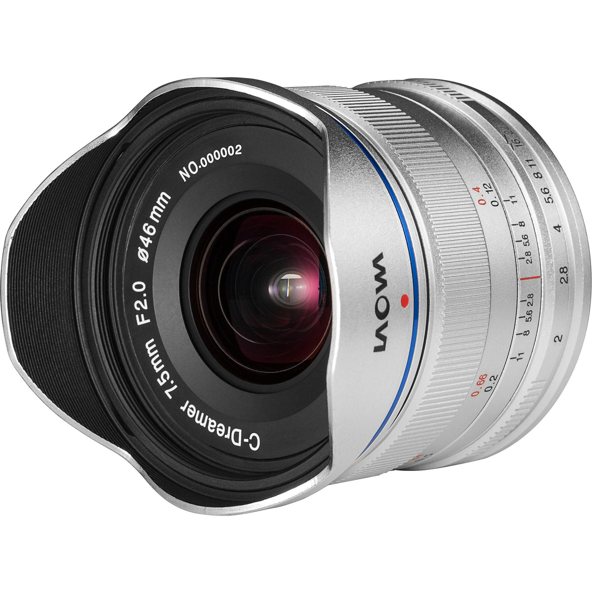 Lente Venus Optics Laowa 7.5mm f/2 (Plateado) - vista trasera