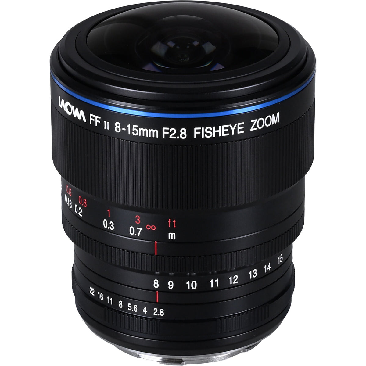 Lente Venus Optics Laowa 8-15mm f/2.8 Fisheye - vista frontal