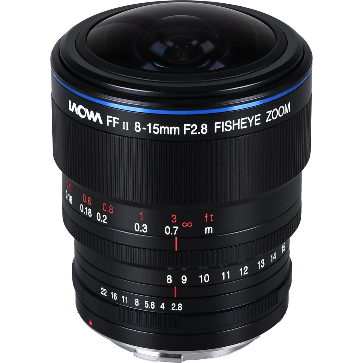 Lente Venus Optics Laowa 8-15mm f/2.8 Fisheye - vista frontal