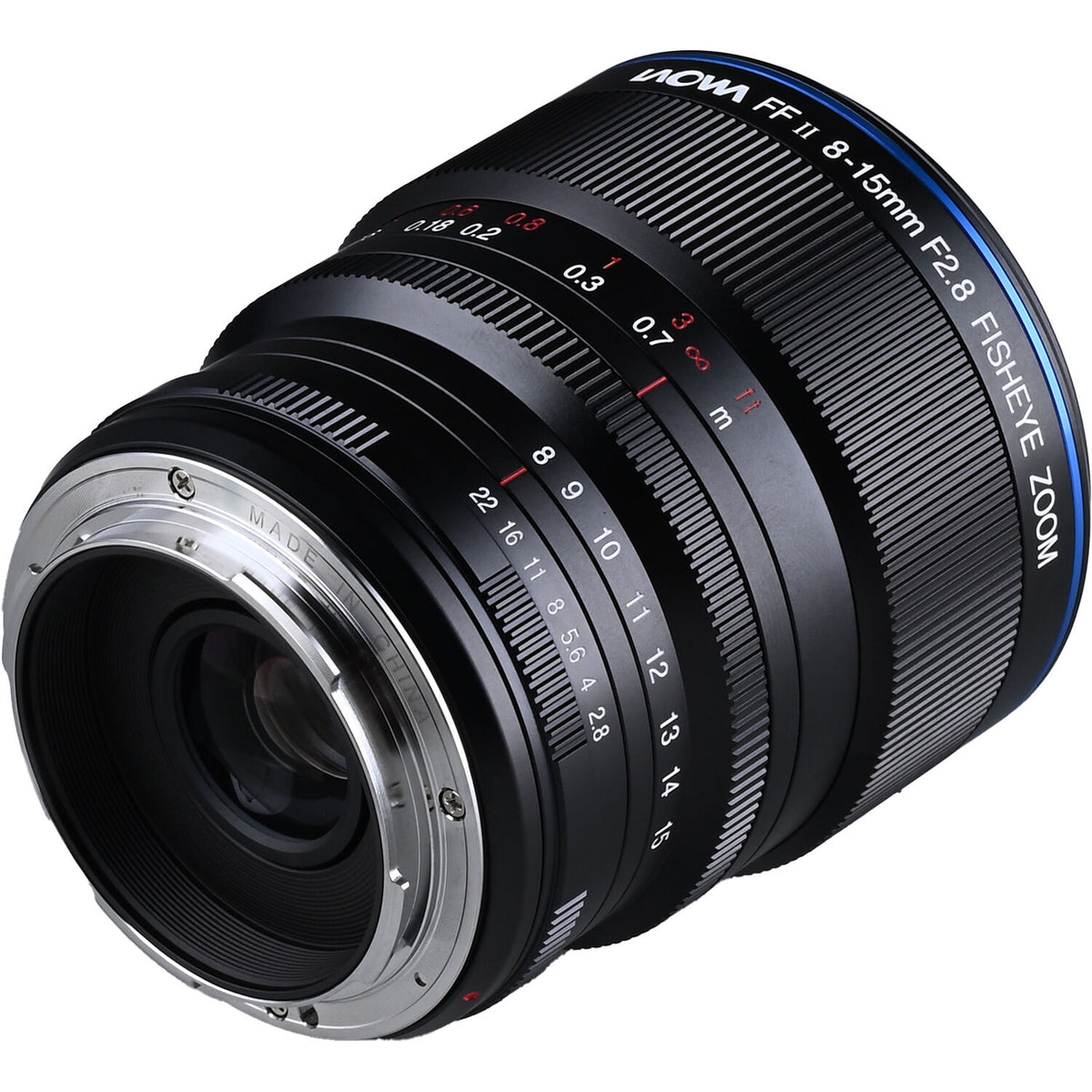 Lente Venus Optics Laowa 8-15mm f/2.8 Fisheye - vista lateral