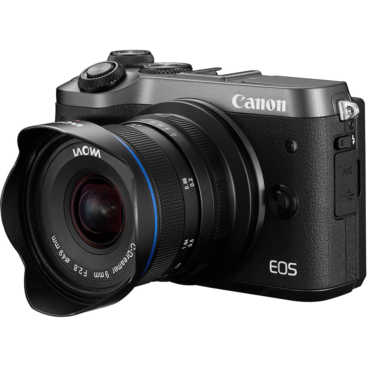 Lente Venus Optics Laowa 9mm f/2.8 Zero-D - puertos y conexiones