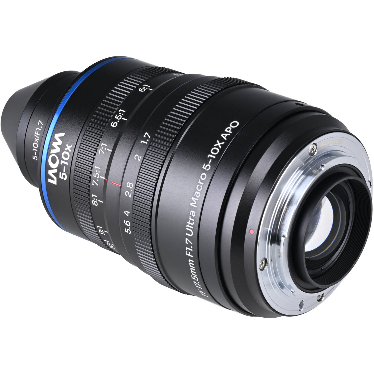 Lente Venus Optics Laowa Aksen 17.5mm f/1.7 5-10x Ultra Macro APO - vista frontal