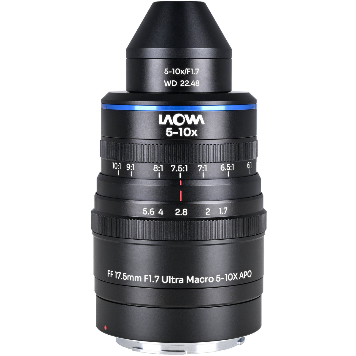 Lente Venus Optics Laowa Aksen 17.5mm f/1.7 5-10x Ultra Macro APO - vista lateral