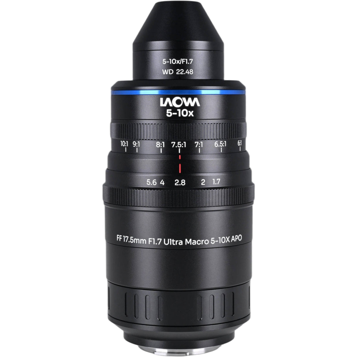 Lente Venus Optics Laowa Aksen 17.5mm f/1.7 5-10x Ultra Macro APO - vista lateral
