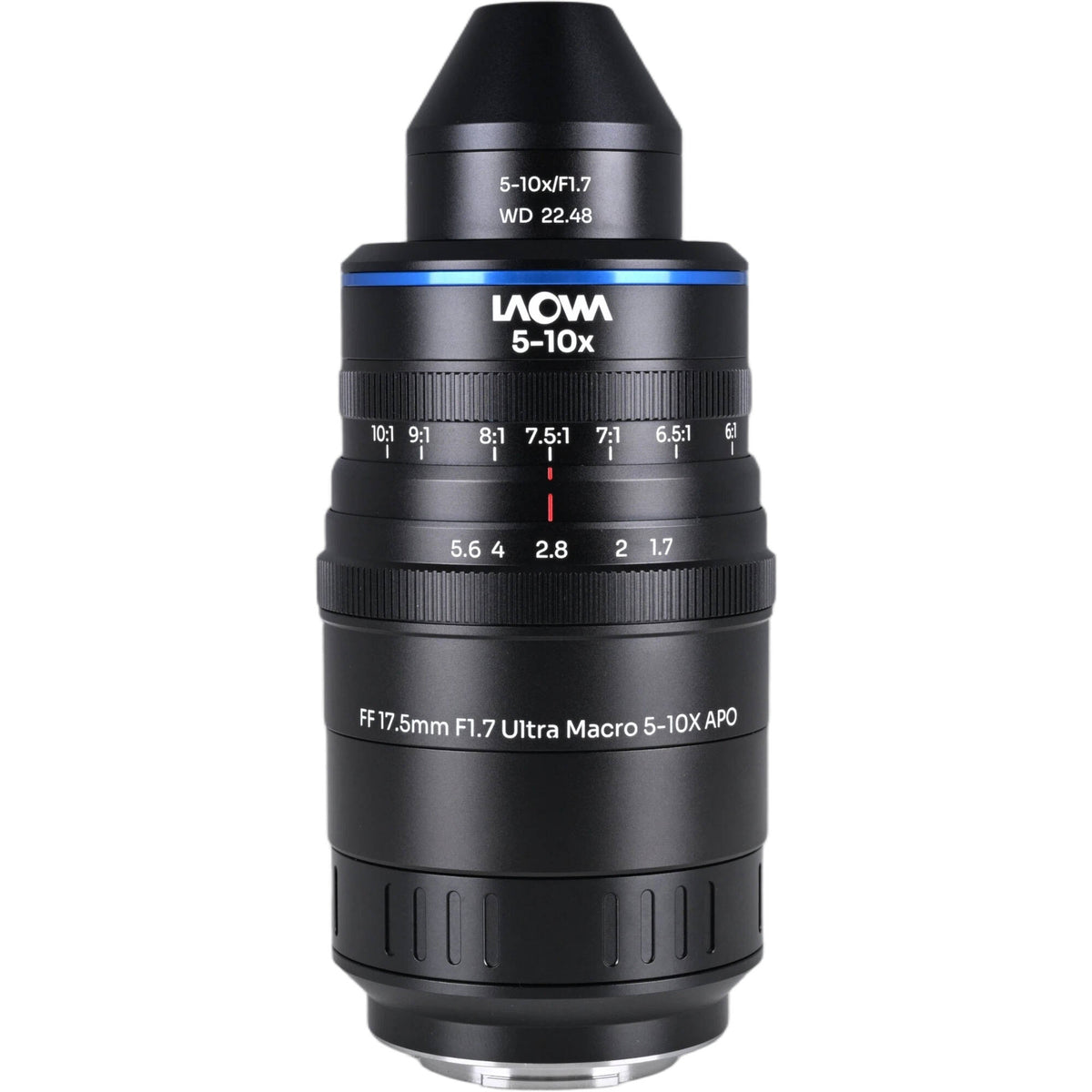 Lente Venus Optics Laowa Aksen 17.5mm f/1.7 5-10x Ultra Macro APO - vista lateral