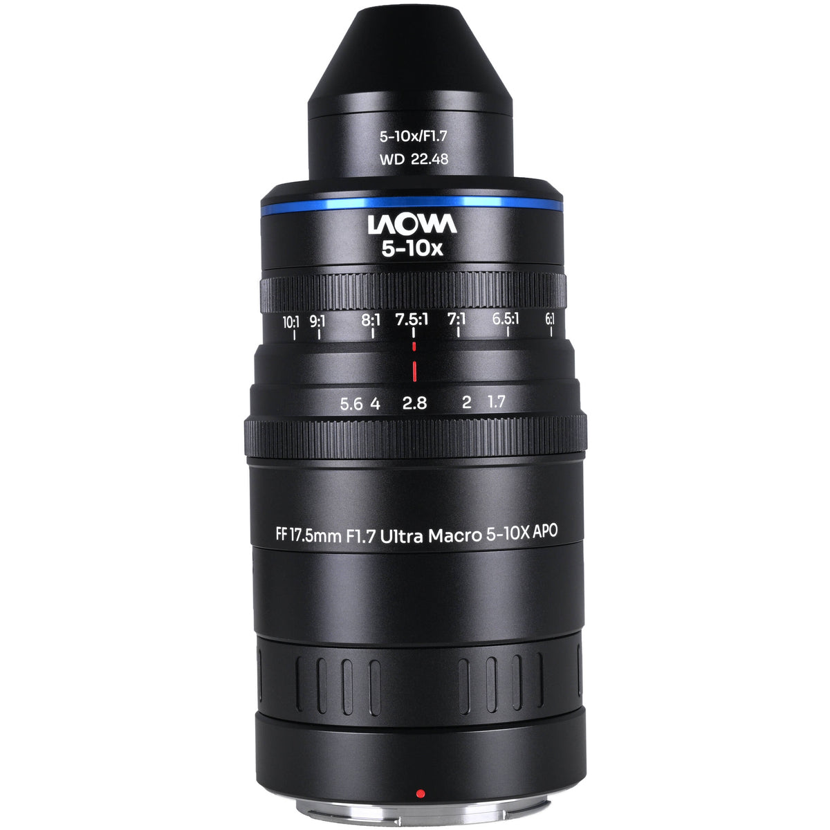 Lente Venus Optics Laowa Aksen 17.5mm f/1.7 5-10x Ultra Macro APO - vista lateral