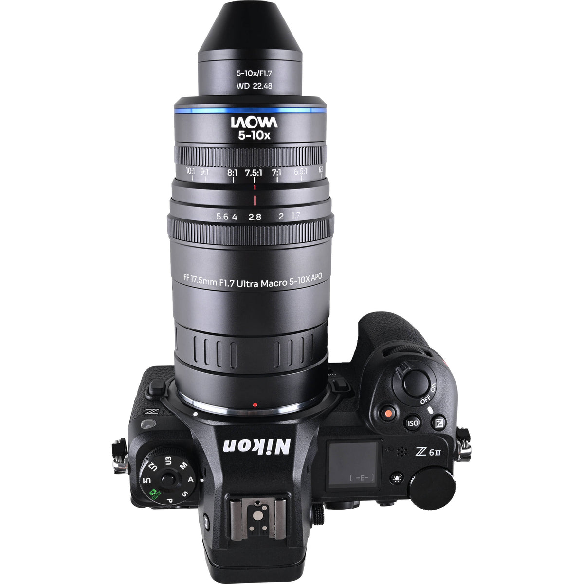 Lente Venus Optics Laowa Aksen 17.5mm f/1.7 5-10x Ultra Macro APO - en uso