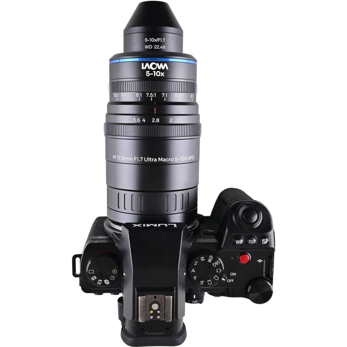 Lente Venus Optics Laowa Aksen 17.5mm f/1.7 5-10x Ultra Macro APO - en uso