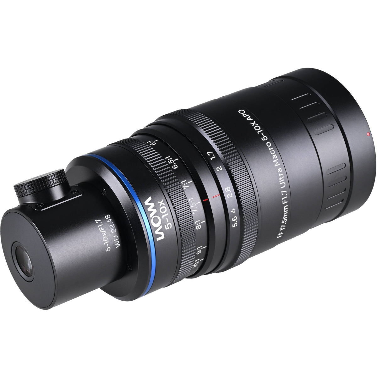 Lente Venus Optics Laowa Aksen 17.5mm f/1.7 5-10x Ultra Macro APO con Coaxial Illumination - vista trasera