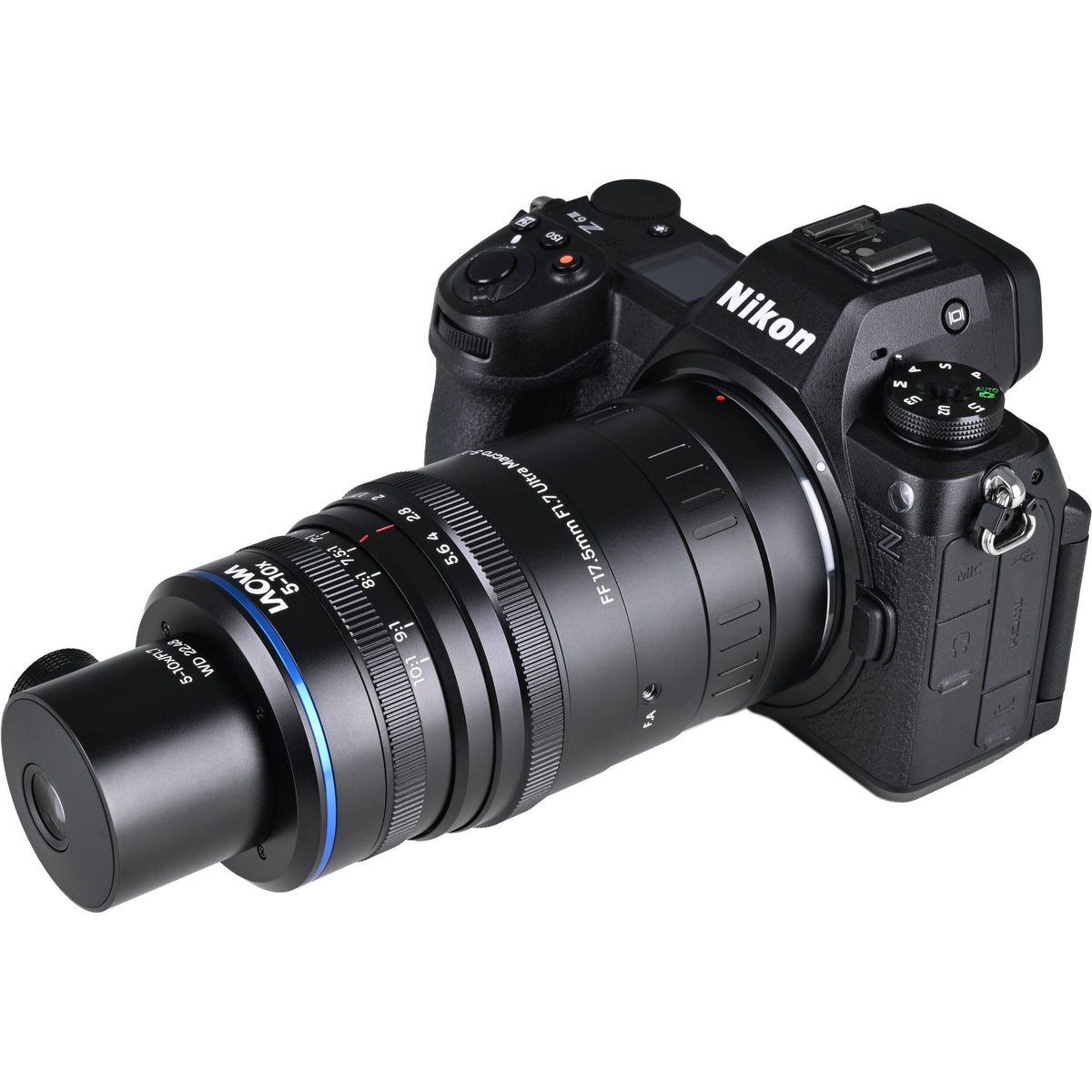 Lente Venus Optics Laowa Aksen 17.5mm f/1.7 5-10x Ultra Macro APO con Coaxial Illumination - contenido de la caja