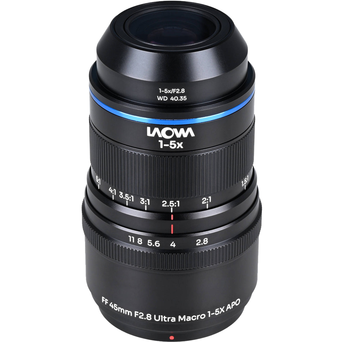 Lente Venus Optics Laowa Aksen 45mm f/2.8 1-5x Ultra Macro APO - vista principal