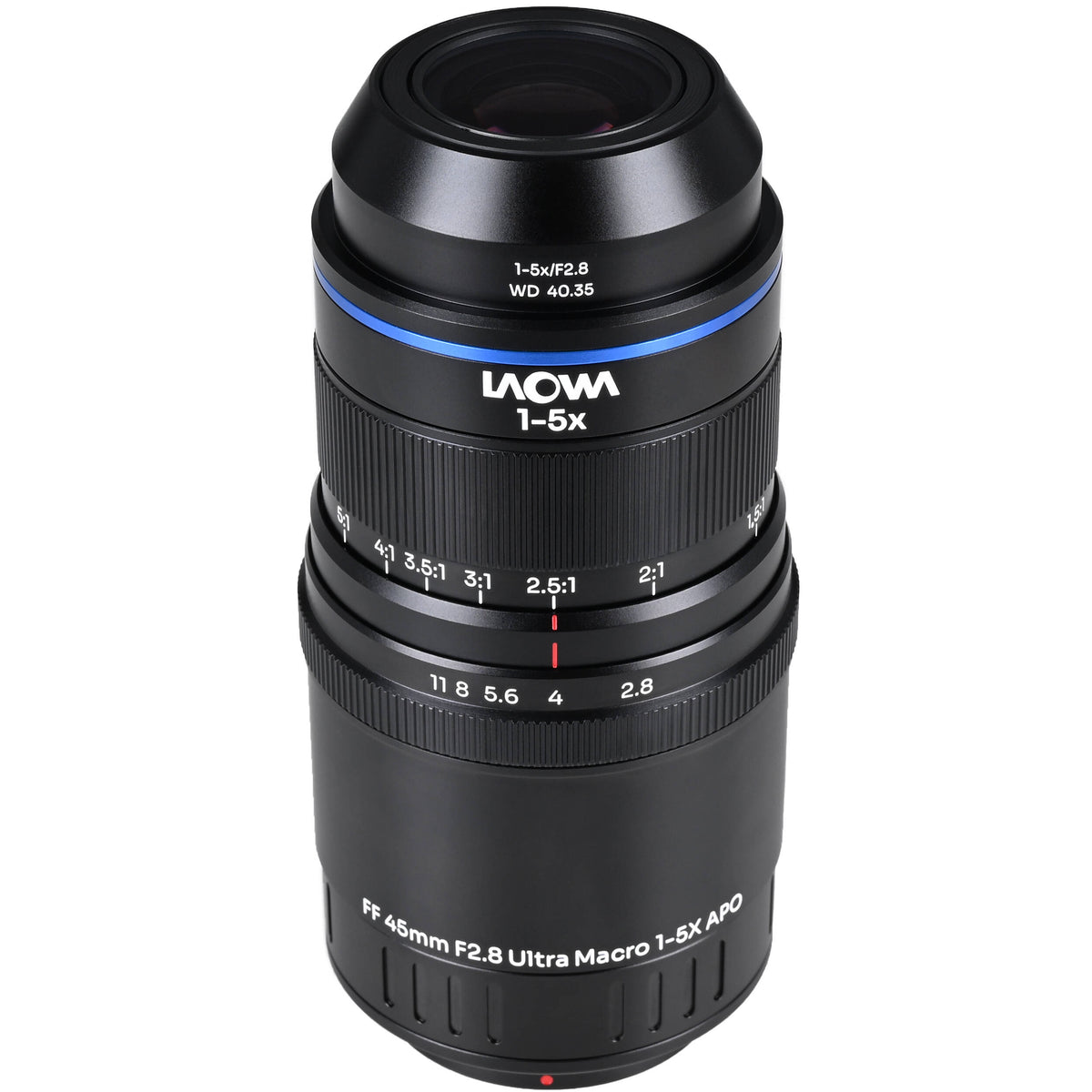 Lente Venus Optics Laowa Aksen 45mm f/2.8 1-5x Ultra Macro APO - vista principal