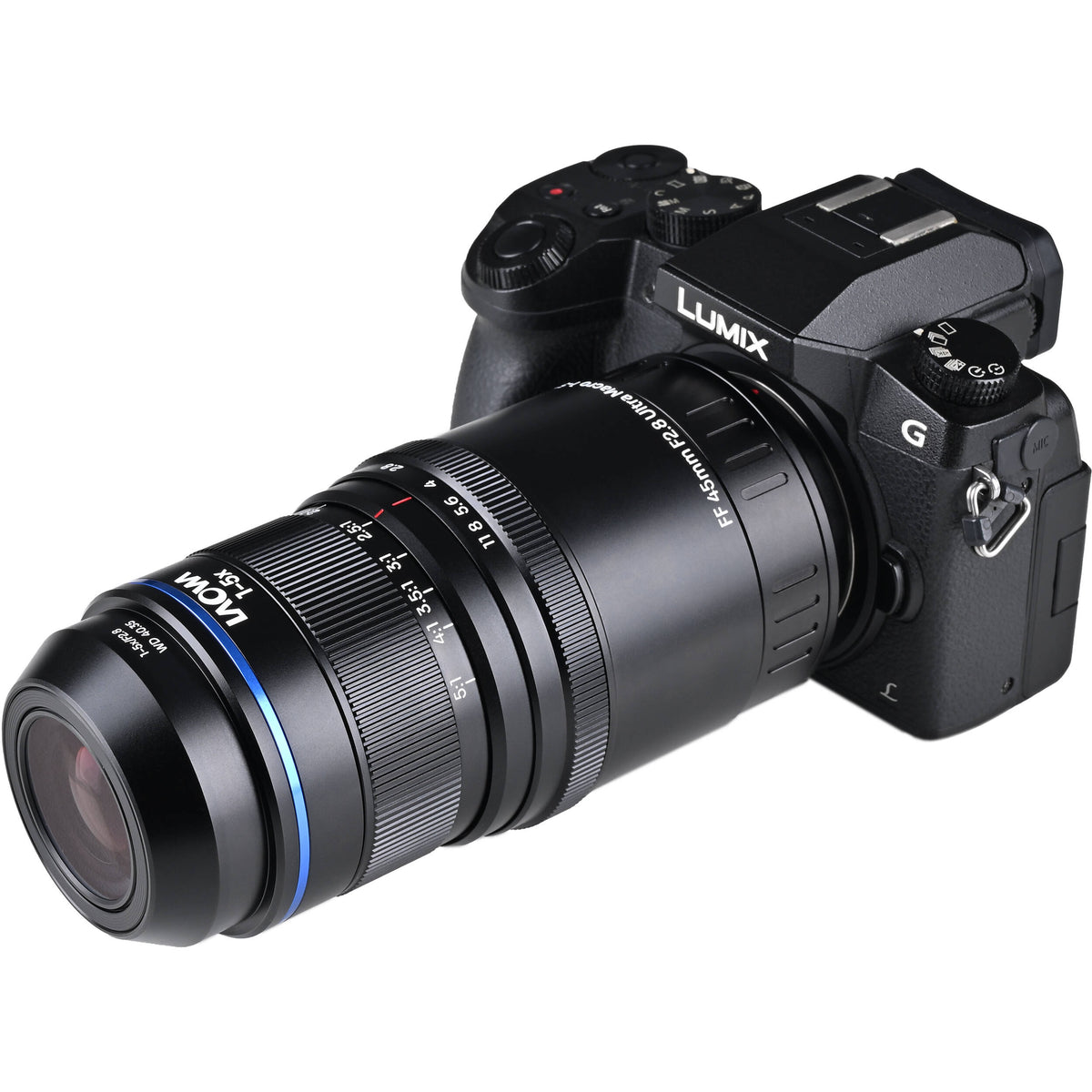 Lente Venus Optics Laowa Aksen 45mm f/2.8 1-5x Ultra Macro APO - contenido de la caja