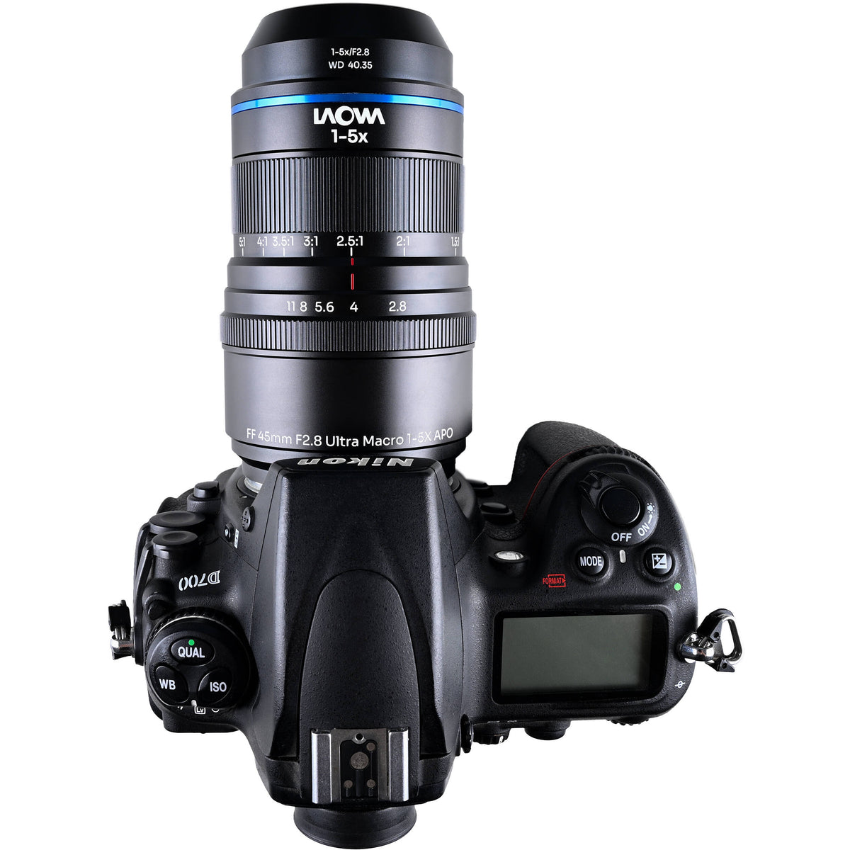 Lente Venus Optics Laowa Aksen 45mm f/2.8 1-5x Ultra Macro APO - en uso