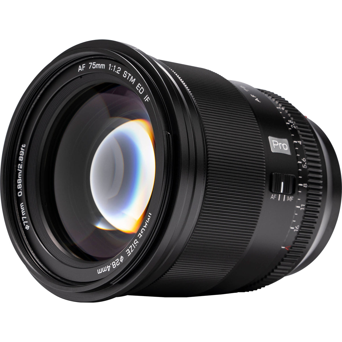 Lente Viltrox 75mm f/1.2 AF - vista trasera
