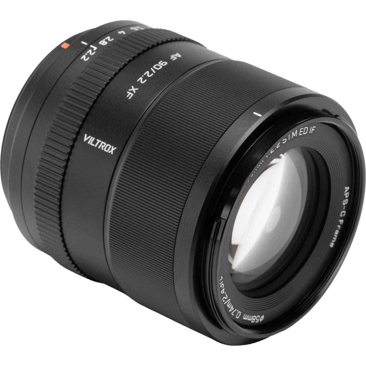 Lente Viltrox 90mm f/2.2 EVO AF - vista lateral