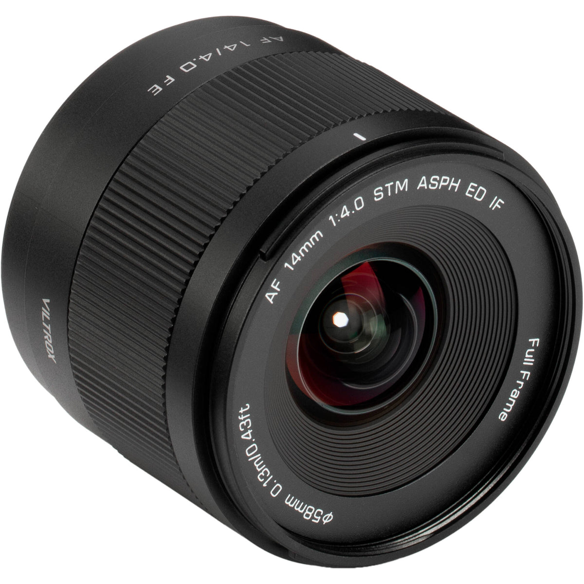 Lente Viltrox AF 14mm f/4 Air FE - vista lateral