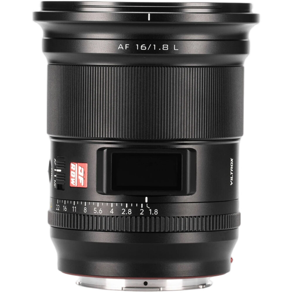 Lente Viltrox AF 16mm f/1.8 - vista frontal