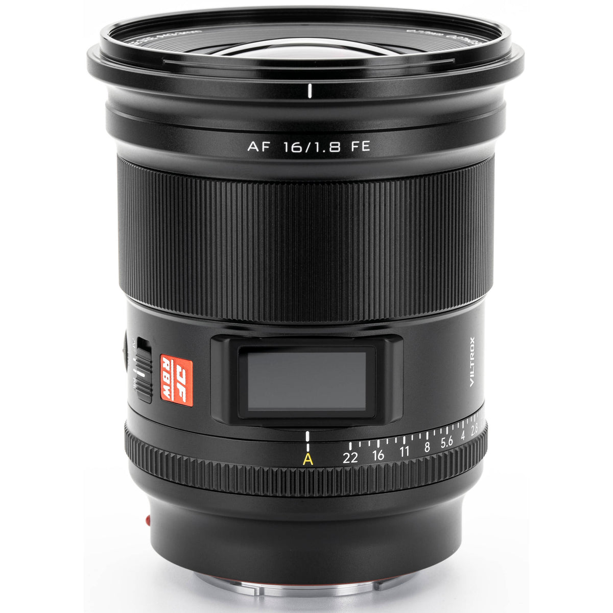 Lente Viltrox AF 16mm f/1.8 FE - vista frontal