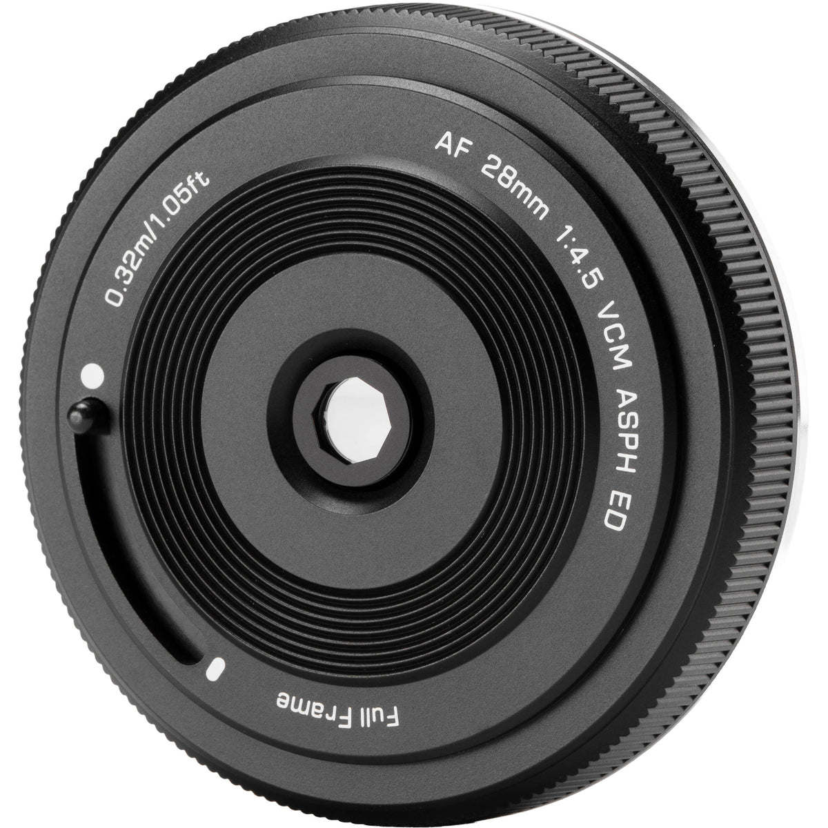 Lente Viltrox AF 28mm f/4.5 Chip - vista trasera