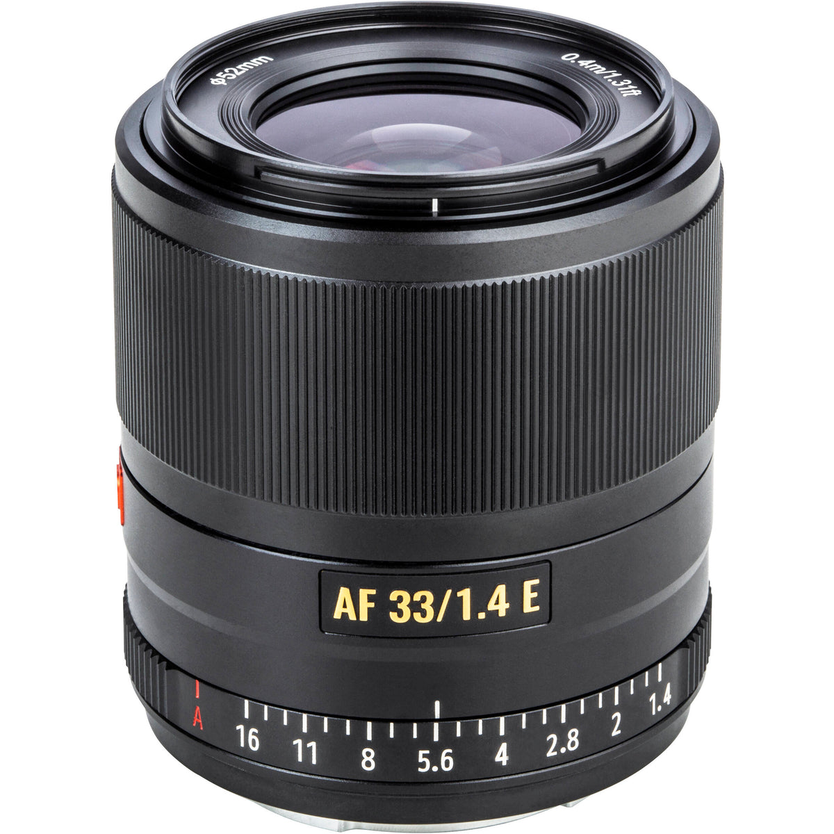 Lente Viltrox AF 33mm f/1.4 E (Negro) - vista frontal
